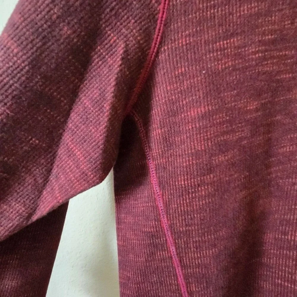 Tommy Bahama Quarter Zip Pullover Mens Large Burgundy Heather Slub Knit Sweater